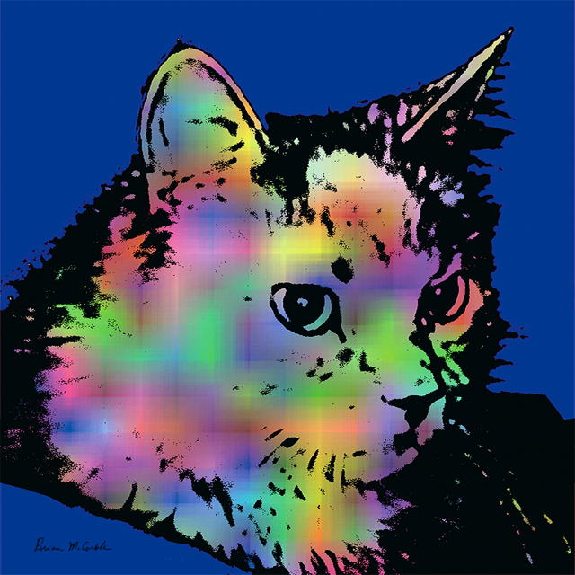 (image for) Fluffy rainbow blue